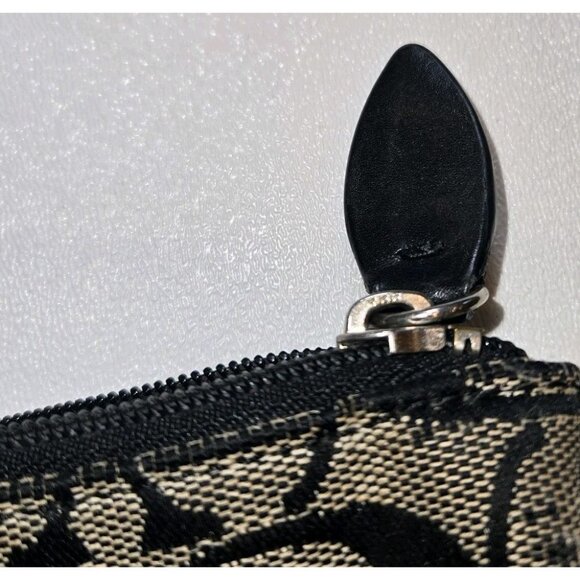 VTG Coach Purse Signature Stripe C Swingback Crossbody Bag Gray Black Zipper - Picture 10 of 13